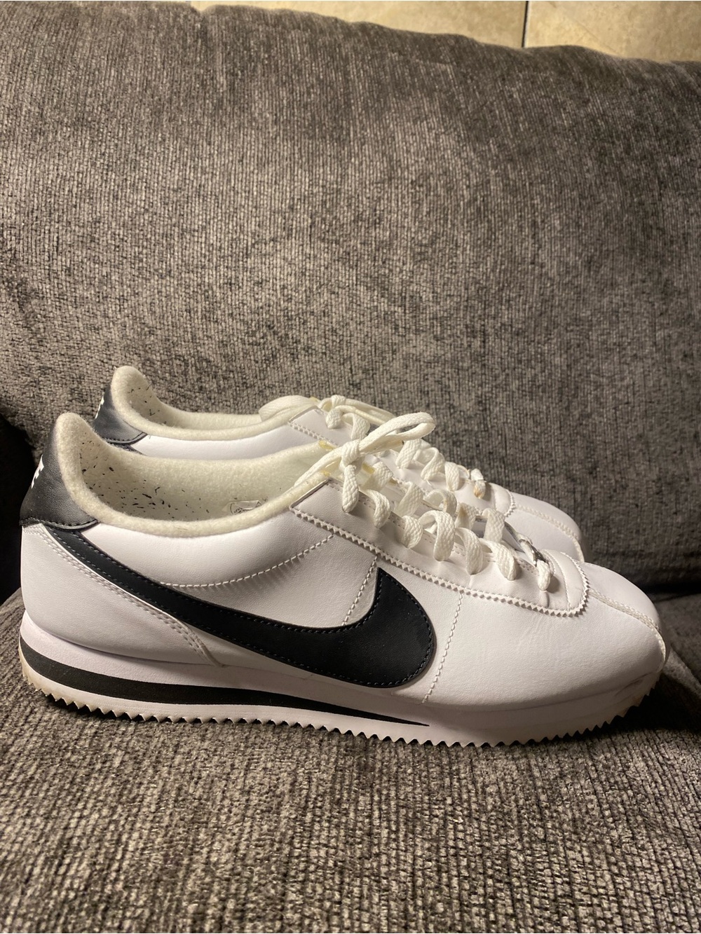 Nike White Sneakers with Black Swoosh